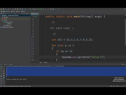 Java for each loop | جافا for each