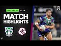 Nrl 2024  warriors v sea eagles  match highlights