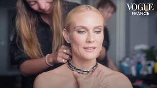 Diane Kruger se prépare pour la cérémonie de clôture du Festival de Cannes, en Ami | Vogue France