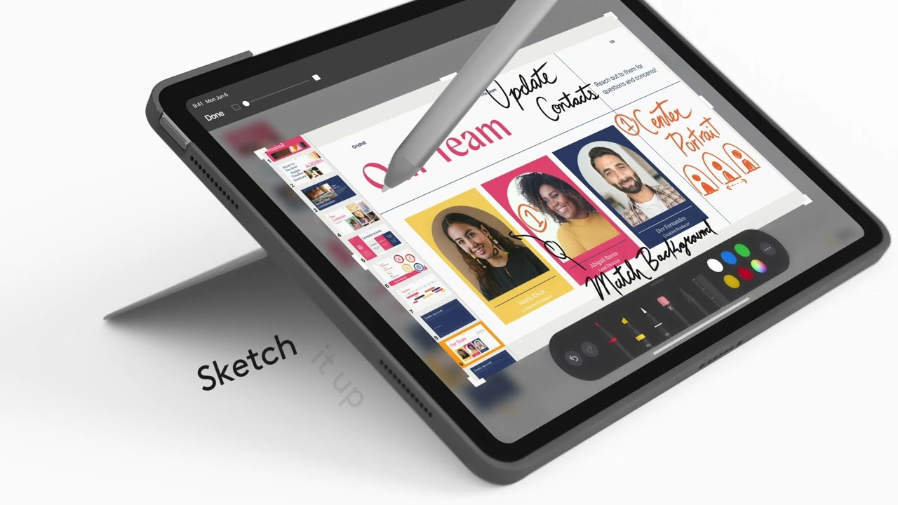 Logitech Combo Touch for 13-inch iPad Air - Gray | Sweetwater