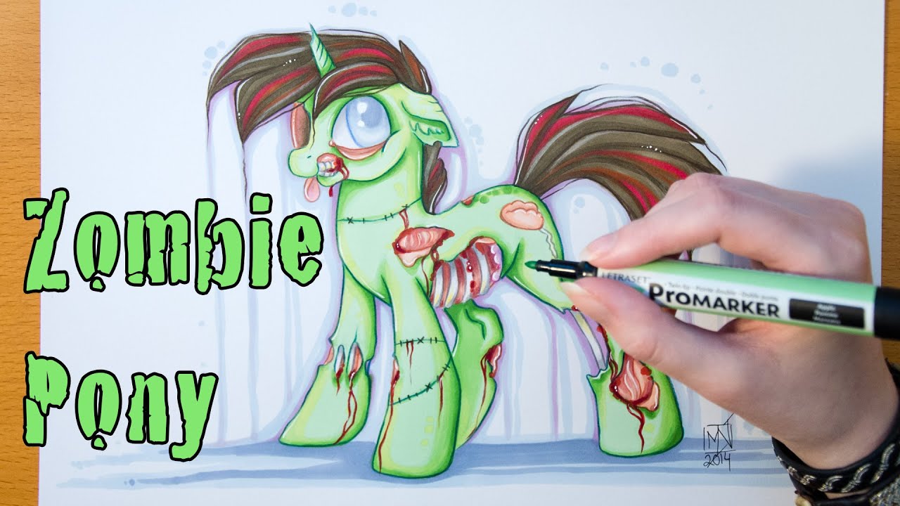 speed drawing my little zombie mlp youtube