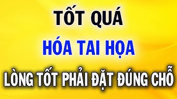 Tốt Quá Hóa Dại, Lòng Tốt Phải Đặt ĐÚng Chỗ