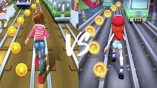 Gameplay Comparison | Subway Princess Runner VS Bus Rush 2 screenshot 2