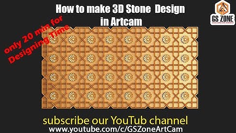 How to make 3D stone Design in Artcam #gszone #stone #cnc simple and easy Making process