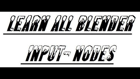 shader nodes tutorial series part 1. | input node |. In detail!!