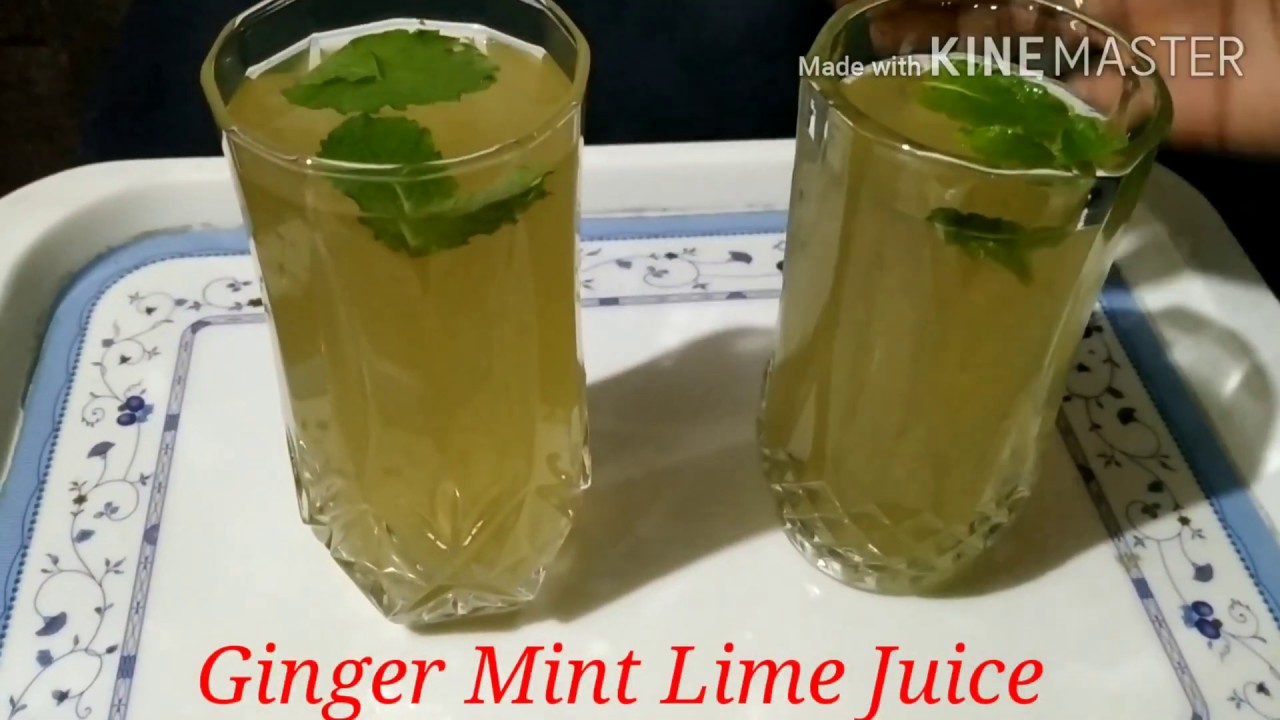 Ginger Mint Lime Juice// no mikxi used//only 2 minute's juice //Reeshmas kitchen