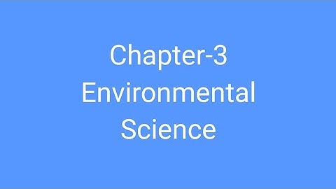 Environmental Science-Theory into practice- SEM 1/2 - DU/SOL/NCWEB/ REGULAR- AEC Chapter 3 Explained