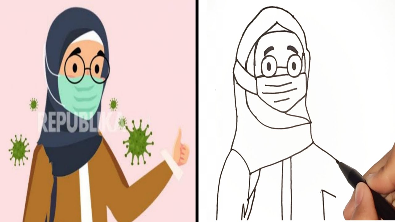 Featured image of post Kartun Muslimah Gambar Orang Pake Masker Sama seperti halnya gambar kartun muslimah menjadi salah satu hal yang amat sangat banyak dicari dan juga diburu oleh para