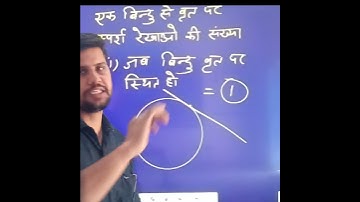 वृत पर स्थित बिंदु से स्पर्श रेखाओं की संख्या  #youtubeshorts #viral #shortvideo #shorts #short