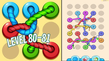 🏅 TANGLED LINE 3D: Knot Twisted 🤪 Level 80 ~ 81 🧩 Gameplay Walkthrough