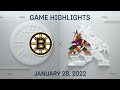 NHL Highlights | Bruins vs. Coyotes - Jan. 28, 2022