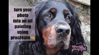 Turn your photo into an oil painting 🖼✍️🎨 (#shorts) #tips  #painting #procreate