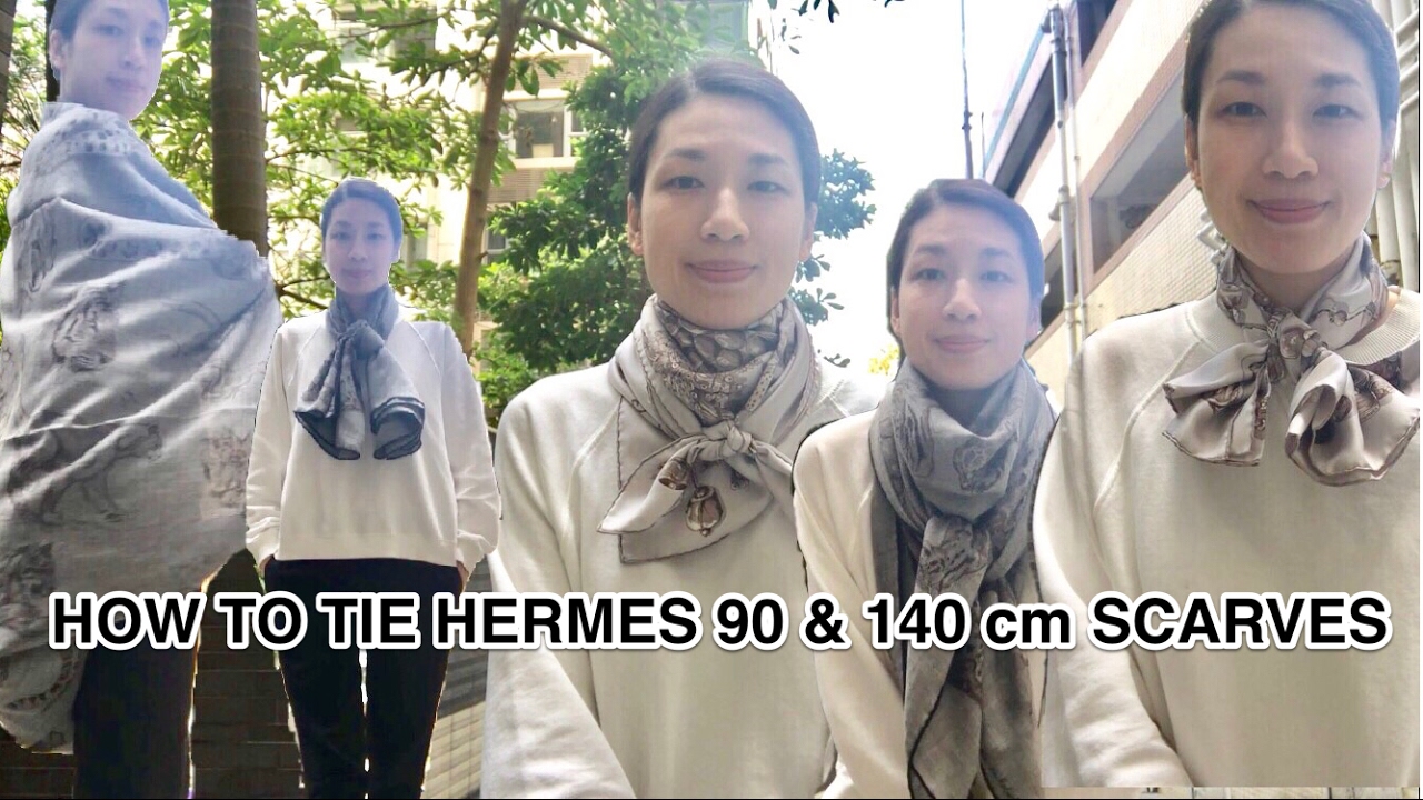 how to wear hermes scarf 90