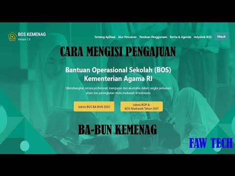 CARA MENGISI PENGAJUAN BOS TAMBAHAN (BA BUN) KEMENAG