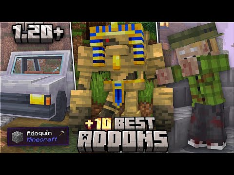 Top 10 MEJORES ADDONS SURVIVAL Para MINECRAFT 1.20+ (Bedrock/PE) ADDONS ...
