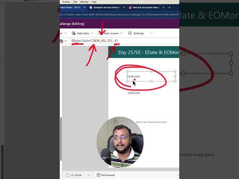 EDATE and EOMONTH in PowerApps - Day 25/50