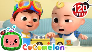 Wheels On The Bus! Fixing Toys! | CoComelon | Nursery Rhymes for Kids | Moonbug Kids