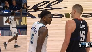 Nikola Jokic has words with Anthony Edwards for waving goodbye to Nuggets crowd