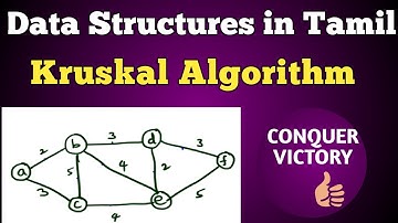 #29 Kruskal Algorithm in Tamil | Minimum Spanning tree | Data Structures in Tamil | Examples