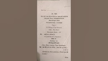 E- filling of Tax Returns Bcom 2024