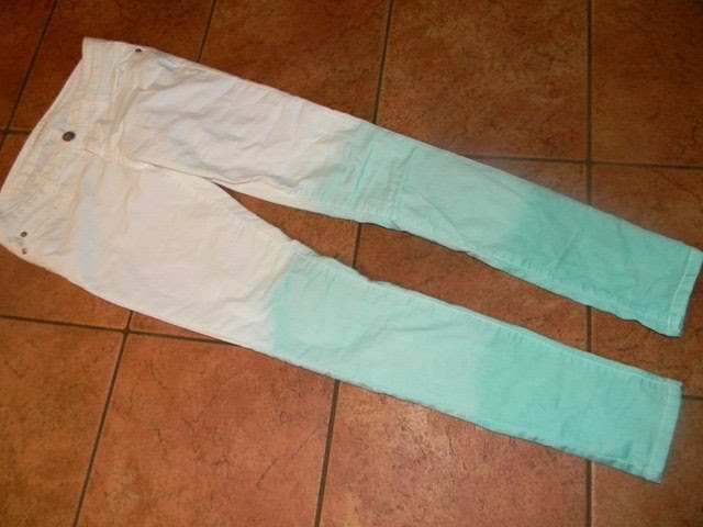 DIY Dip Dyed Pants! (Mint Dipped) 