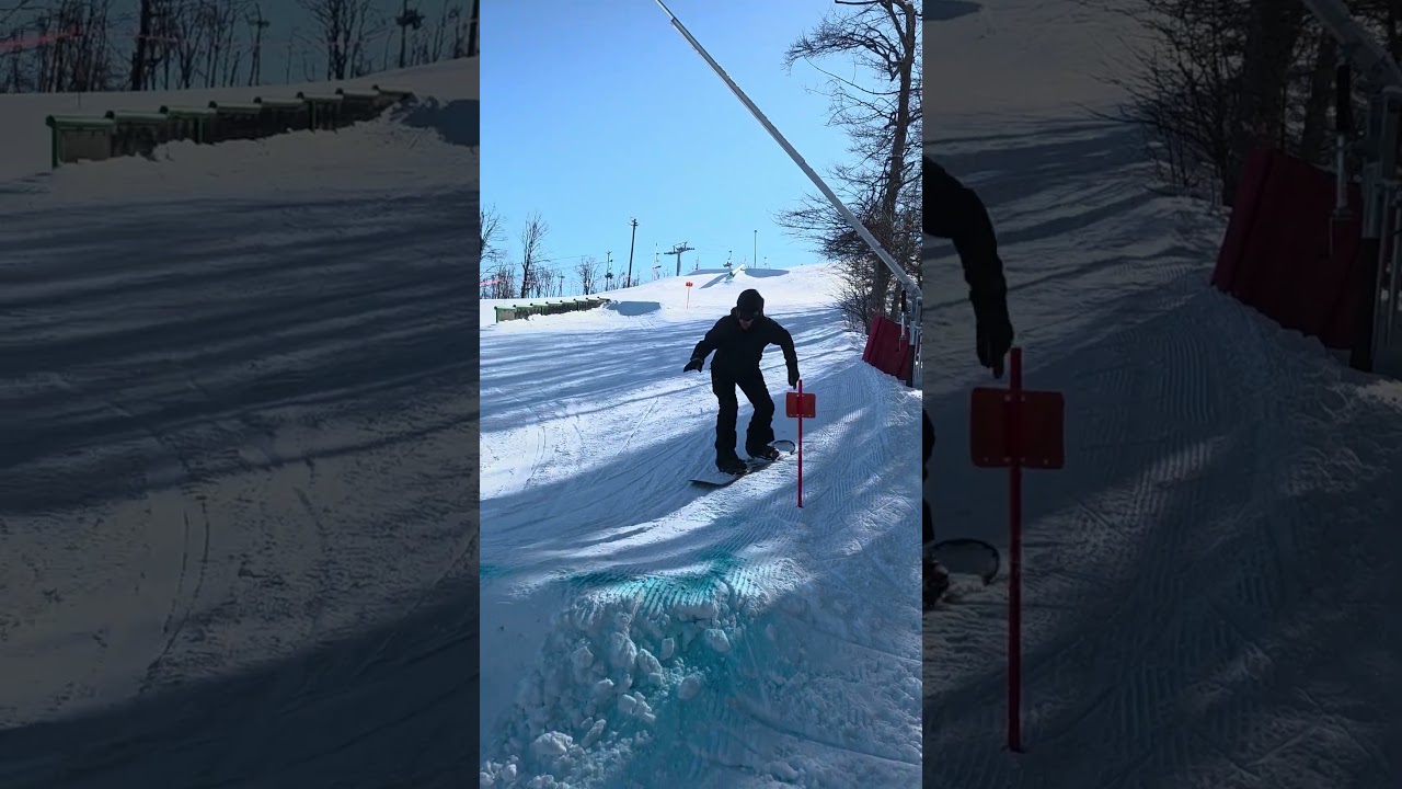 my first Boardslide  attempt on a tube at Horseshoe valley resort!
