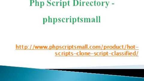Php Script Directory - phpscriptsmall