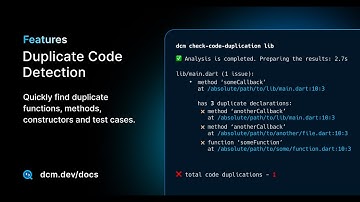Duplicate Code Detection (DCM Features)