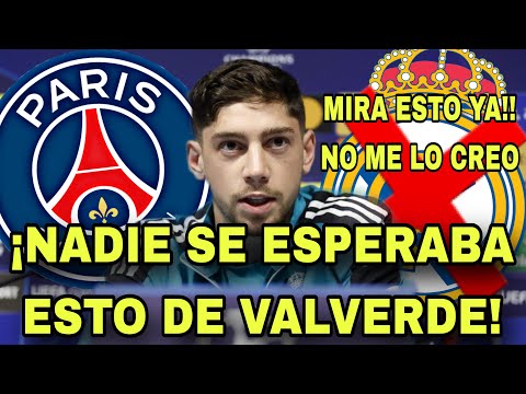 ¡BOMBAZO NADIE SE ESPERABA ESTO DE FEDE VALVERDE! | NOTICIAS DEL REAL MADRID HOY