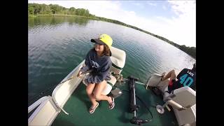 Little Girl Surprised By Big Pike