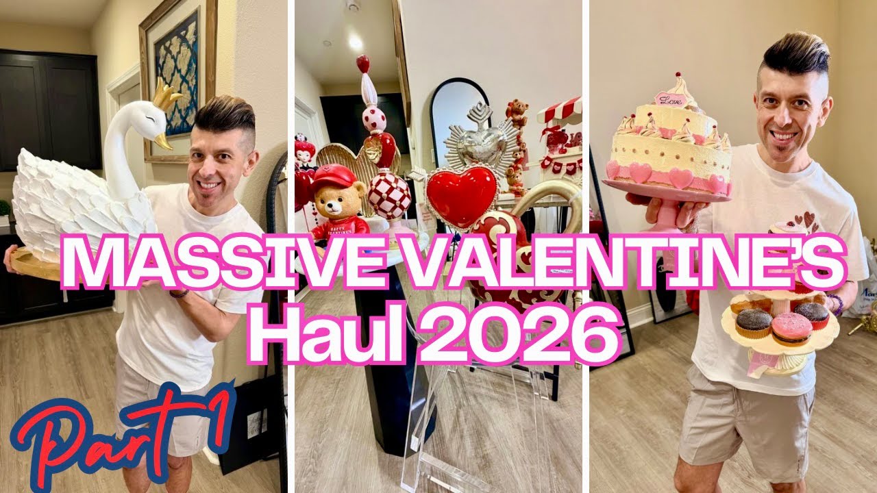 I WENT ALL OUT FOR VALENTINE’S DECOR 2026 💕 | ULTIMATE VALENTINE’S SHOPPING HAUL PART 1 🚨💎🦢🧸👑♥️