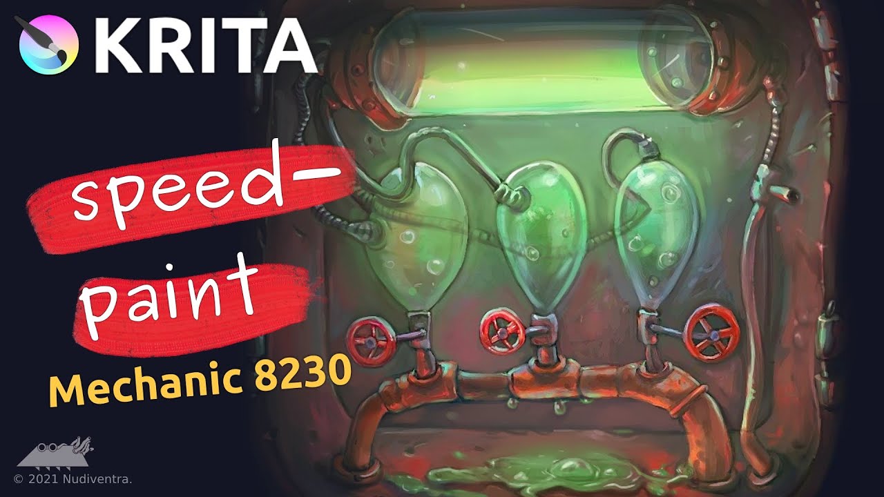 Рисование мини-игры для Mechanic 8230 —  Krita/Speedpaint