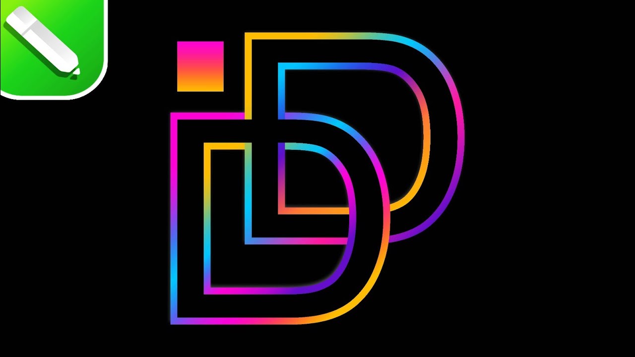 How to Make Gradient DD Logo Design in CorelDraw | Tutorial - YouTube