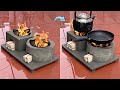 Amazing idea from old Styrofoam - Build a 2-in-1 outdoor wood stove with old Cement and Styrofoam
