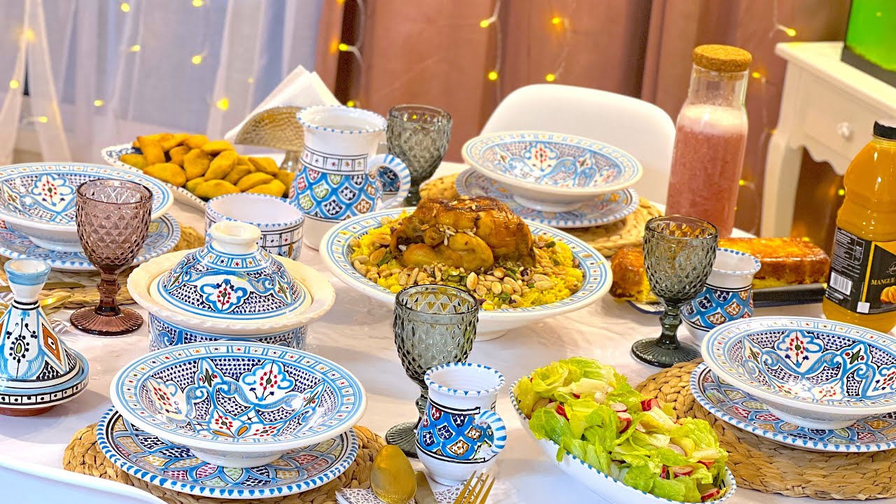 دبارة رمضانية لليوم 7🌙⭐️ روز ازعر بالدجاجة / بريك الدنوني / طاجين ...