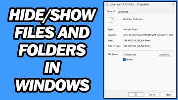 How to Hide/Show Files and Folders in Windows | Step by Step