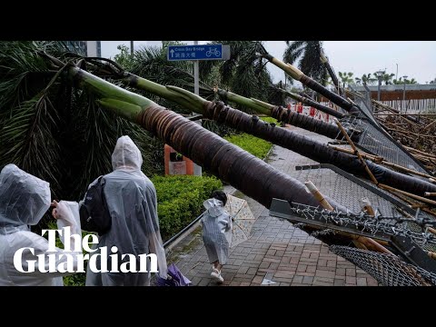 Typhoon Saola leaves trail of destruction in Hong Kong