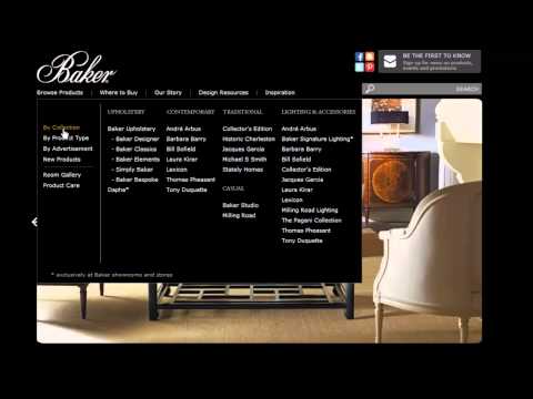 Baker Furniture Website - Finding Products