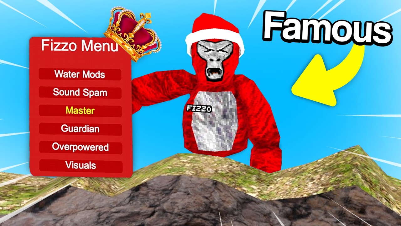 Троллинг с помощью самого известного мод-меню Gorilla Tag.