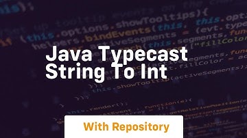 java typecast string to int