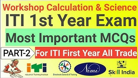 ITI Workshop Calculation And Science Part 2 | ITI First Year WCS Important Questions And Answers