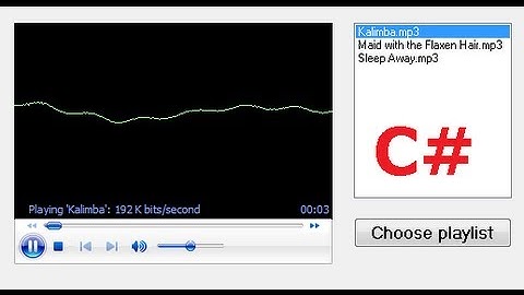 C# Tutorial 38: MP3 Media Player in C#