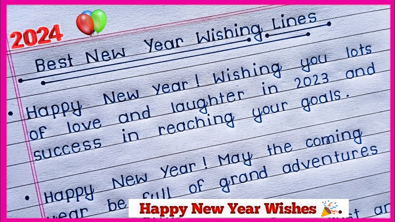 Happy New Year Wishing lines 2024 || Best lines || Happy New Year wishes