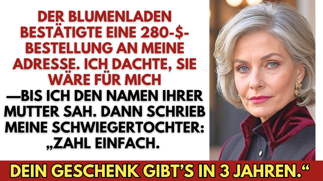 Mein Sohn und meine Schwiegertochter haben jahrelang von meiner Zeit und meinem Geld gelebt – doch als der Florist anrief, um einen 280-Euro-Blumenkorb zu bestätigen, der auf meinen Namen lief,...