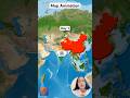 India vs China Comparison | Map Animation Canva Tutorial