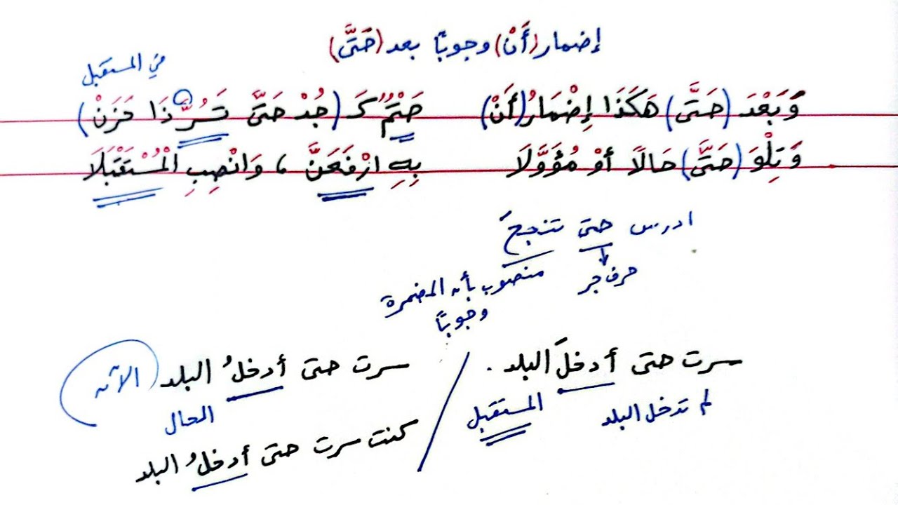 شرح ألفية ابن مالك | 228 | إضمار أن وجوبًا بعد أو وحتَّى