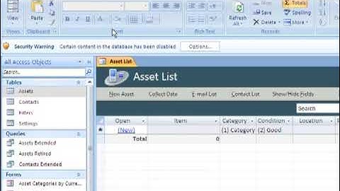 Compact And Repair in Access 2007