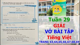 [Chân trời sáng tạo]Vở bài tập Tiếng Việt 2  trang 63,64,65,66,67,68,69|Lớp 2 – tập 2 |Tuần 29