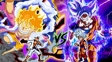 Luffy Gear 5 VS Goku DBS 3.5(All Form) in Jump Force Mugen😈