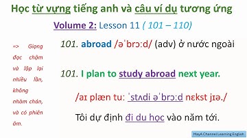 Học 10 từ vựng tiếng anh | Câu ví dụ tương ứng với từ vựng | Volume 2 | Bài 11